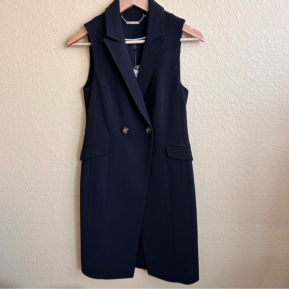 White House Black Market Double Breasted Vest Dress - Picture 2 of 11